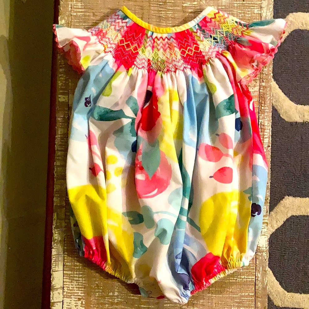 Sweet Smocked bubble, baby girl; 2t